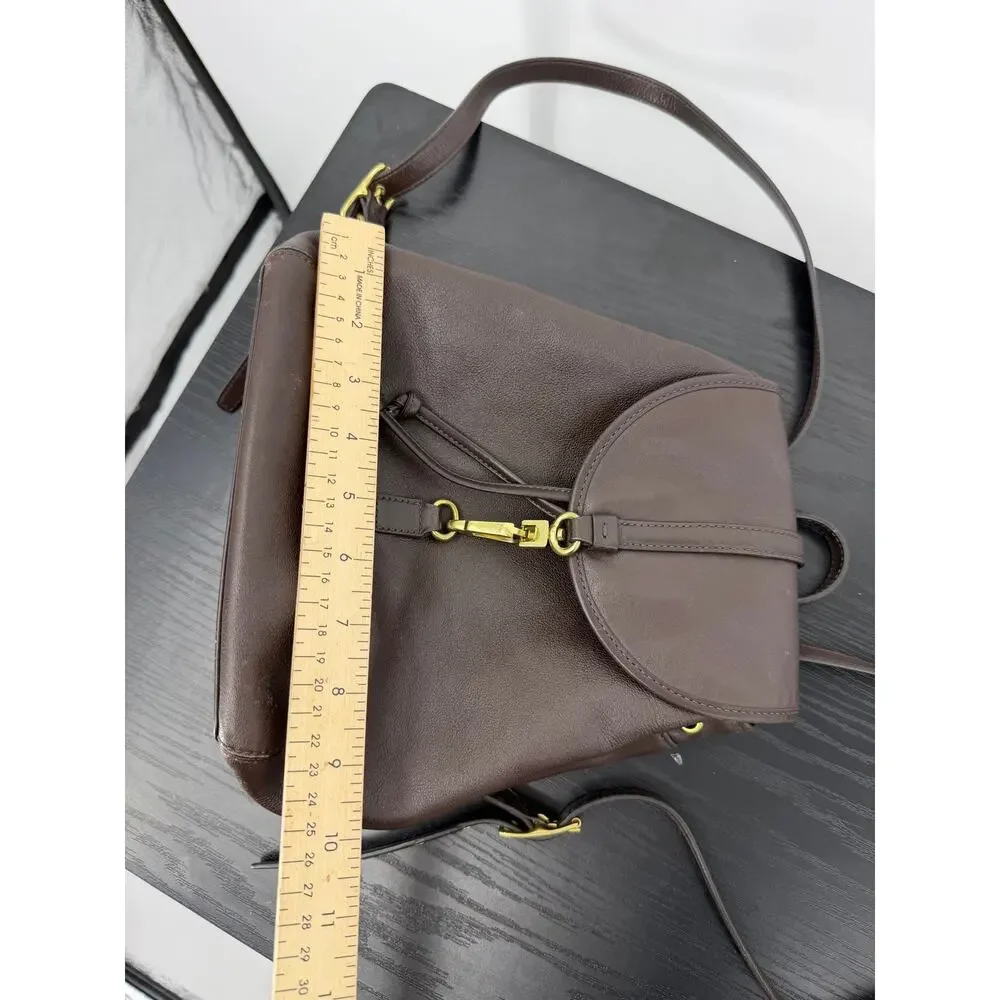 Vintage Coach Legacy Backpack 09368 Brown Leather Drawstring Turnlock Bag Y2K - Picture 16 of 16